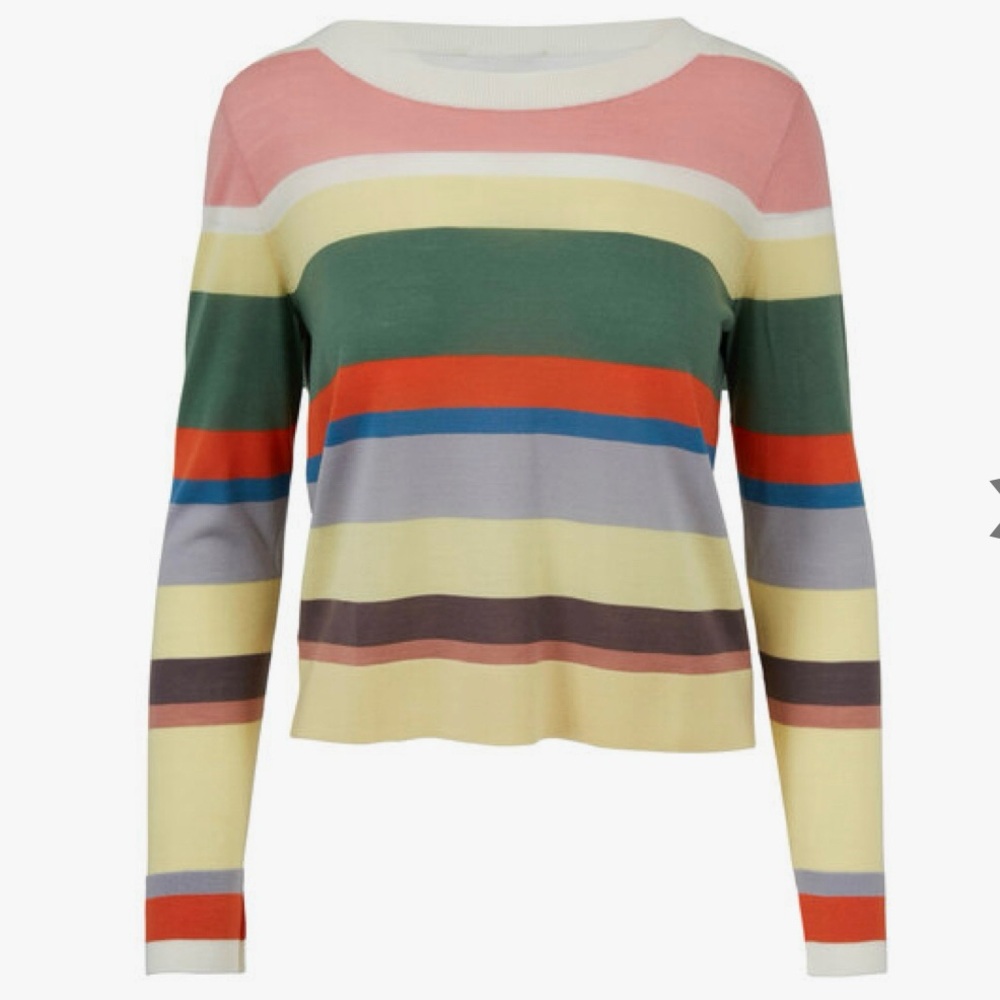 AKRIS PUNTO Multicolor Striped Wool Sweater S